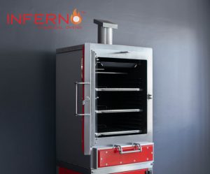 Inferno Charcoal Oven Side View (Open)