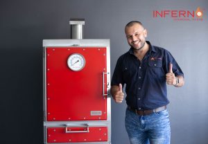 Inferno Charcoal Oven Front View (With José)