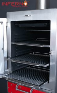 Inferno Charcoal Oven Front View (Open)