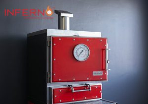 Inferno Charcoal Oven Front View (Open Slightly)